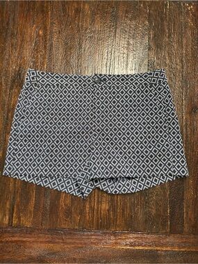 Banana Republic Navy Diamond Woven High Waist Shorts